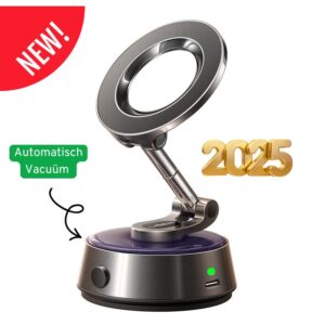 Lisen ProGrip Telefoonhouder –  Automatische Vacuüm Zuignap – 360° Draaibaar – Vakantie, Camping, Vliegtuig, Padellen, & Sportschool